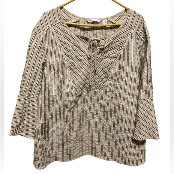 Isaac Mizrahi Bell Sleeve Cotton Top - Picture 3 of 6